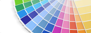 Image of colour swatches used in printing process