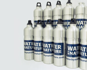 Water Bottles embellished with logo