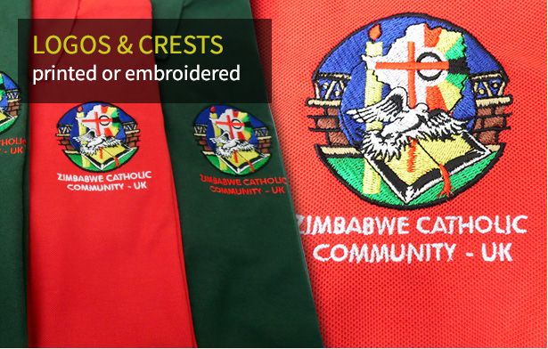 Logos & Crests printed or embroidered